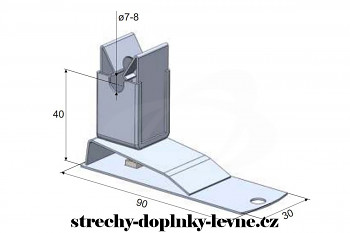 Podpěra vedení PV 22 S K8 nerez pod střešní kyrtinu