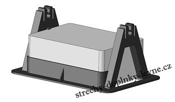 Podpěra vedení na ploché střechy PV 21d (beton. kostka/plast/zámek 2x)
