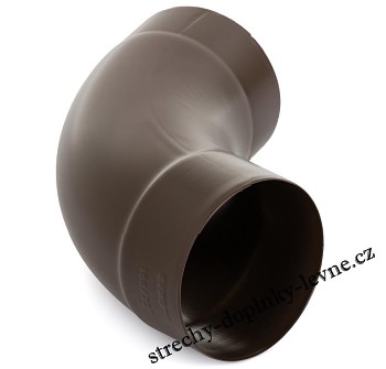 Koleno 100 mm / 72° svařované lakované - hnědé RAL 8017