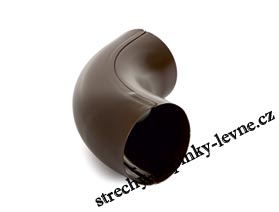 Koleno 120 mm / 72° falcované lakované   - hnědé RAL 8017