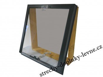 Poklop 60×60 - s dřevěným rámem bez oplechování - hliník barvený