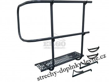 Stoupací komplet rovný k zavěšení - s rovným zábradlím + boční zakončení