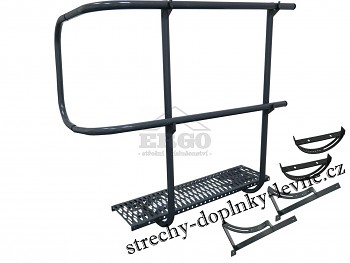Stoupací komplet pro profilovanou krytinu - s rovným zábradlím + boční zakončení