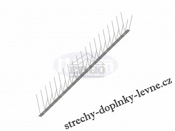 Ochrana proti holubům dvouřadá 100 cm celokovová