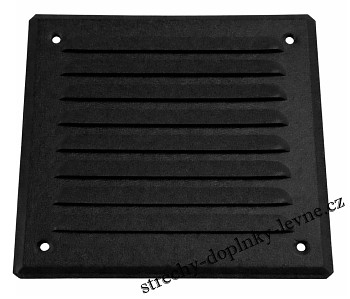 Kovová ventilační mřížka 14 x 14 matná